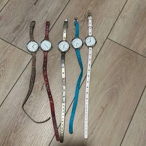 Set of 5 World Market Double Strap NWOT Watches - Just Need Batteries